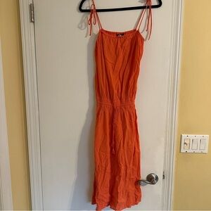 J.Crew strappy Dress elastic waist in orange women S